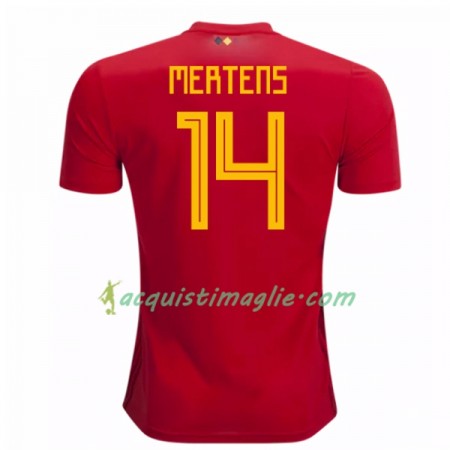 Divisa di Calcio Belgio Mertens 14 Prima Mondiali 2018